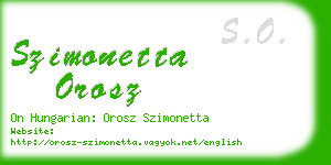 szimonetta orosz business card